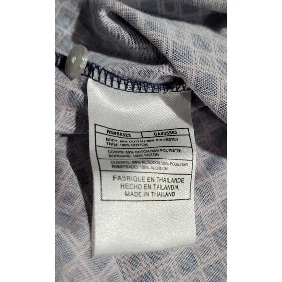 NIKE GOLF Tour DRI-FIT UV Geometric Checkered Polo Shirt NWOT Navy Blue Large - Picture 10 of 11